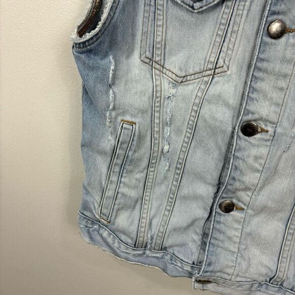 Frame Denim Light Blue Denim Vest - Picture 5 of 7